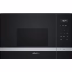Siemens BF525LMS0, Intégré, Micro-onde simple, 20 L, 800 W, Boutons, Tactile, Noir, Acier inoxydable