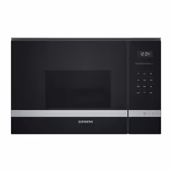 Siemens iQ500 BE525LMS0, Intégré, Micro-onde combiné, 20 L, 800 W, Tactile, Noir, Acier inoxydable