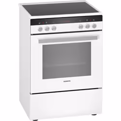 Siemens iQ300 HK9R3A220, Cuisinière, Blanc, Rotatif, Tactile, Devant, 1,2 m, Électronique