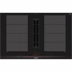 Siemens iQ700 EX875LX67E, Noir, Acier inoxydable, Intégré, 80 cm, Plaque avec zone à induction, Verre-céramique, 4 zone(s)