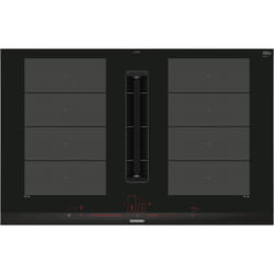 Siemens iQ700 EX875LX67E plaque Noir, Acier inoxydable Intégré 80 cm Plaque avec zone à induction 4 zone(s)