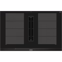 Siemens iQ700 EX875LX67E plaque Noir, Acier inoxydable Intégré 80 cm Plaque avec zone à induction 4 zone(s)