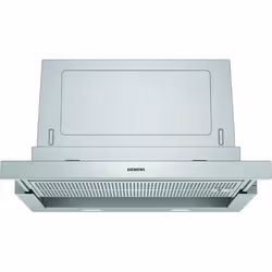 Siemens iQ300 LI67SA531, 399 m³/h, recirculation, A, 53 dB, Semi-intégrée (semi-encastrée), Argent