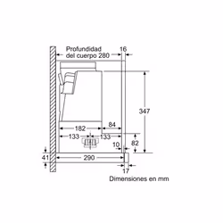 Siemens iQ300 LI67SA531 hotte Semi-intégrée (semi-encastrée) Argent 399 m³/h A