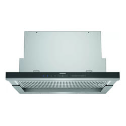 Siemens iQ700 LI69SA684 hotte Semi-intégrée (semi-encastrée) Noir, Acier inoxydable 935 m³/h A