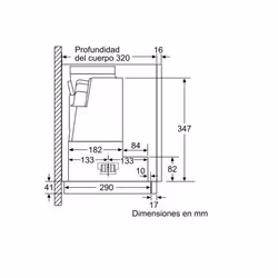 Siemens iQ300 LI97SA531 hotte Semi-intégrée (semi-encastrée) Blanc 397 m³/h A - Vue supplémentaire 9