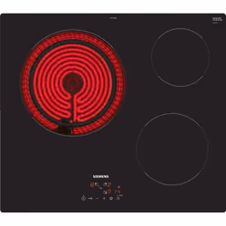 Siemens iQ300 ET61RBKB8E, Noir, Intégré, 59.2 cm, Céramique, Verre-céramique, 3 zone(s)