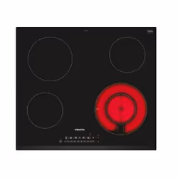 Siemens iQ300 ET631FFP8E, Noir, Intégré, 60 cm, Céramique, Verre-céramique, 4 zone(s)