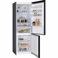 Siemens iQ300 KG49NXXCF réfrigérateur-congélateur Pose libre 440 L C Noir, Acier inoxydable
