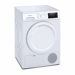 Siemens iQ300 WT43HV03, Pose libre, Charge avant, Pompe à chaleur, Blanc, Tactile, Droite
