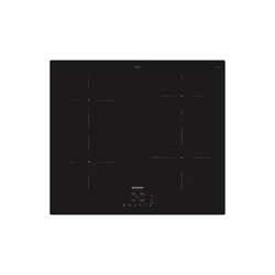 Siemens iQ100 EU611BEB5E, Noir, Intégré, 60 cm, Plaque avec zone à induction, Vitrocéramique, 4 zone(s)