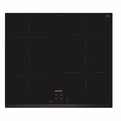 Siemens iQ100 EH631BEB6E, Noir, Intégré, 60 cm, Plaque avec zone à induction, Verre-céramique, 4 zone(s)