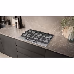 Siemens EC7A5SI90 plaque Noir, Acier inoxydable Intégré 75 cm Gaz 5 zone(s) - Vue supplémentaire 4