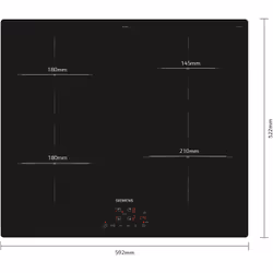Siemens iQ100 EU611BEB5H plaque Noir Intégré 60 cm Céramique 4 zone(s) - Vue supplémentaire 5