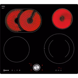 Neff T16PT76X0, Noir, Intégré, 60 cm, Céramique, Verre-céramique, 4 zone(s)