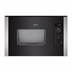 Neff N 50, Intégré, Micro-onde simple, 25 L, 900 W, Boutons, Rotatif, Tactile, Noir, Acier inoxydable