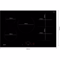 Neff T68FHV4L0 plaque Noir Intégré 80.2 cm Plaque avec zone à induction 5 zone(s) - Vue supplémentaire 5
