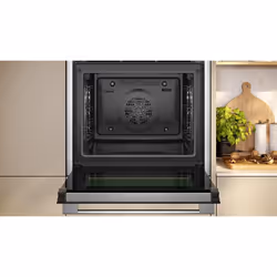 Neff N 70 B24CR71N0 four 71 L A+ Noir, Acier inoxydable