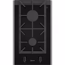 Neff N 90 Domino gaz 30 cm Vitrocéramique, Noir, Noir, Acier inoxydable, Intégré, 30 cm, Gaz, Verre-céramique, 2 zone(s)