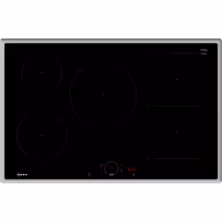 Neff T58SHW1L0, Noir, Acier inoxydable, Intégré, 80 cm, Plaque avec zone à induction, Verre-céramique, 5 zone(s)