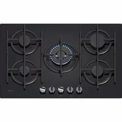 AEG T27PIQ4S0, Noir, Intégré, 75 cm, Gaz, Verre trempé, 5 zone(s)