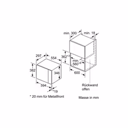 Bosch BEL523MS0 micro-onde Intégré 20 L 800 W Noir, Acier inoxydable - Vue supplémentaire 4
