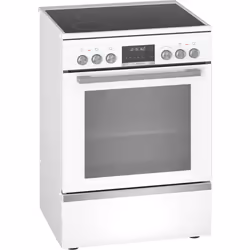 Bosch Serie 6 HKS79R220, Cuisinière, Blanc, Boutons, Rotatif, Devant, 1,2 m, Électronique