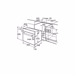 Bosch Serie 2 HBF011BR0 four 66 L 3300 W A Noir, Acier inoxydable - Vue supplémentaire 6