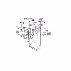 Bosch Serie 2 HBF011BR0 four 66 L 3300 W A Noir, Acier inoxydable - Vue supplémentaire 7