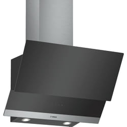 Bosch DWK065G60 hotte Montée au mur Noir, Acier inoxydable 530 m³/h C