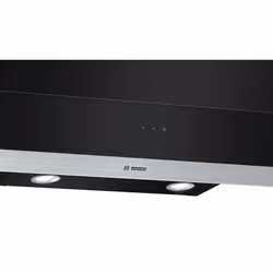 Bosch DWK065G60 hotte Montée au mur Noir, Acier inoxydable 530 m³/h C