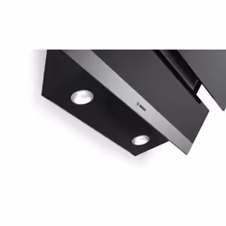 Bosch DWK065G60 hotte Montée au mur Noir, Acier inoxydable 530 m³/h C