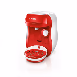 Bosch TAS1006, Cafetière à dosette, 0,7 L, Capsule de café, 1400 W, Rouge, Blanc