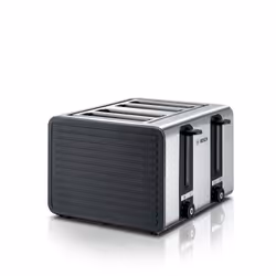 Bosch TAT7S45, 4 part(s), Noir, Acier inoxydable, Acier inoxydable, Boutons, Rotatif, CE, EAC, UA, VDE, 1800 W