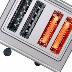 Bosch TAT7S45 grille-pain 4 part(s) 1800 W Noir, Acier inoxydable