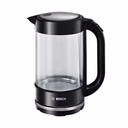 Bosch TWK70B03, 1,7 L, 2400 W, Noir, Transparent, Verre, Indicateur de niveau d'eau, Arrêt de sécurité en cas de surchauffe