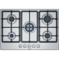 Bosch Serie 4 PGQ7B5B90 plaque Acier inoxydable Intégré 75 cm Gaz 5 zone(s)