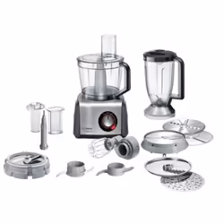Bosch MC812M865, 3,9 L, Noir, Acier inoxydable, Rotatif, Batteur, Blender, Hacher, Découpe, Mélange, Purée, CE, EAC, VDE, Pla ...