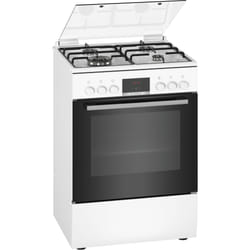 Bosch Serie 4 HXR39IH20 four et cuisinière Gaz Noir, Blanc A