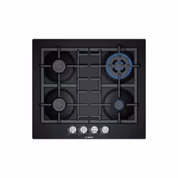 Bosch Serie 4 PNH6B6B90, Noir, Intégré, 60 cm, Gaz, Verre trempé, 4 zone(s)