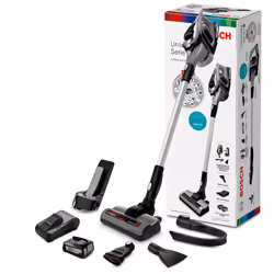 Bosch Serie 8 BCS812KA2 aspirateur balai et balai électrique Batterie Sec Sans sac 0,4 L Noir, Argent