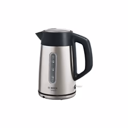 Bosch TWK4P440, 1,7 L, 2400 W, Noir, Acier inoxydable, Acier inoxydable, Indicateur de niveau d'eau, Arrêt de sécurité en cas ...