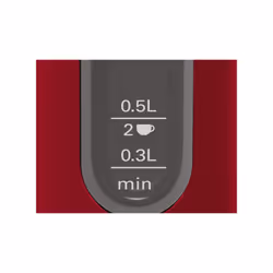Bosch TWK4P434 bouilloire 1,7 L 2400 W Noir, Rouge