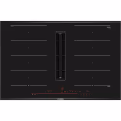 Bosch Serie 8 PXX875D67E, Noir, Intégré, 80 cm, Plaque avec zone à induction, Verre-céramique, 4 zone(s)