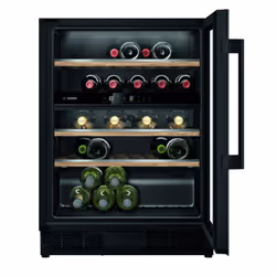 Bosch Serie 6 KUW21AHG0, Intégré, 44 bouteille(s), 60 W, G, Lumière intérieure, Noir