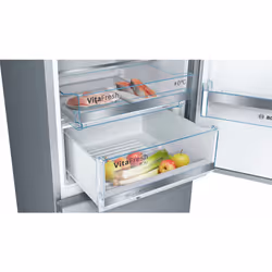 Bosch Serie 6 KGE39ALCA réfrigérateur-congélateur Pose libre 343 L C Acier inoxydable