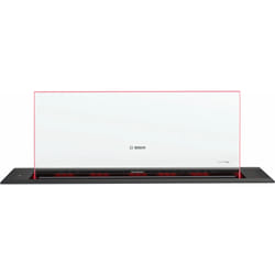 Bosch Serie 8 DDW88MM66 hotte Aspiration vers le bas Noir, Transparent 501 m³/h A