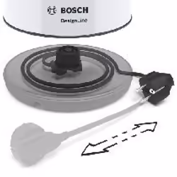 Bosch TWK3P421 bouilloire 1,7 L 2400 W Noir, Blanc