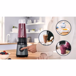Bosch VitaPower MMB2111S blender 0,6 L Mélangeur de table 450 W Acier inoxydable - Vue supplémentaire 7