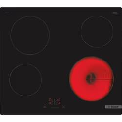 Bosch Serie 4 PKE611BA2E, Noir, Intégré, 60 cm, Céramique, Vitrocéramique, 4 zone(s)